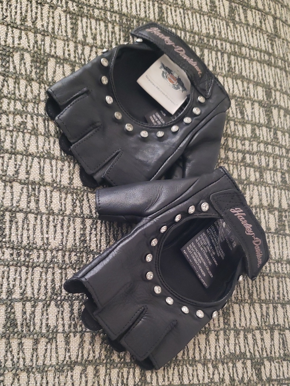 Harley Davidson Rhinestone Gloves M